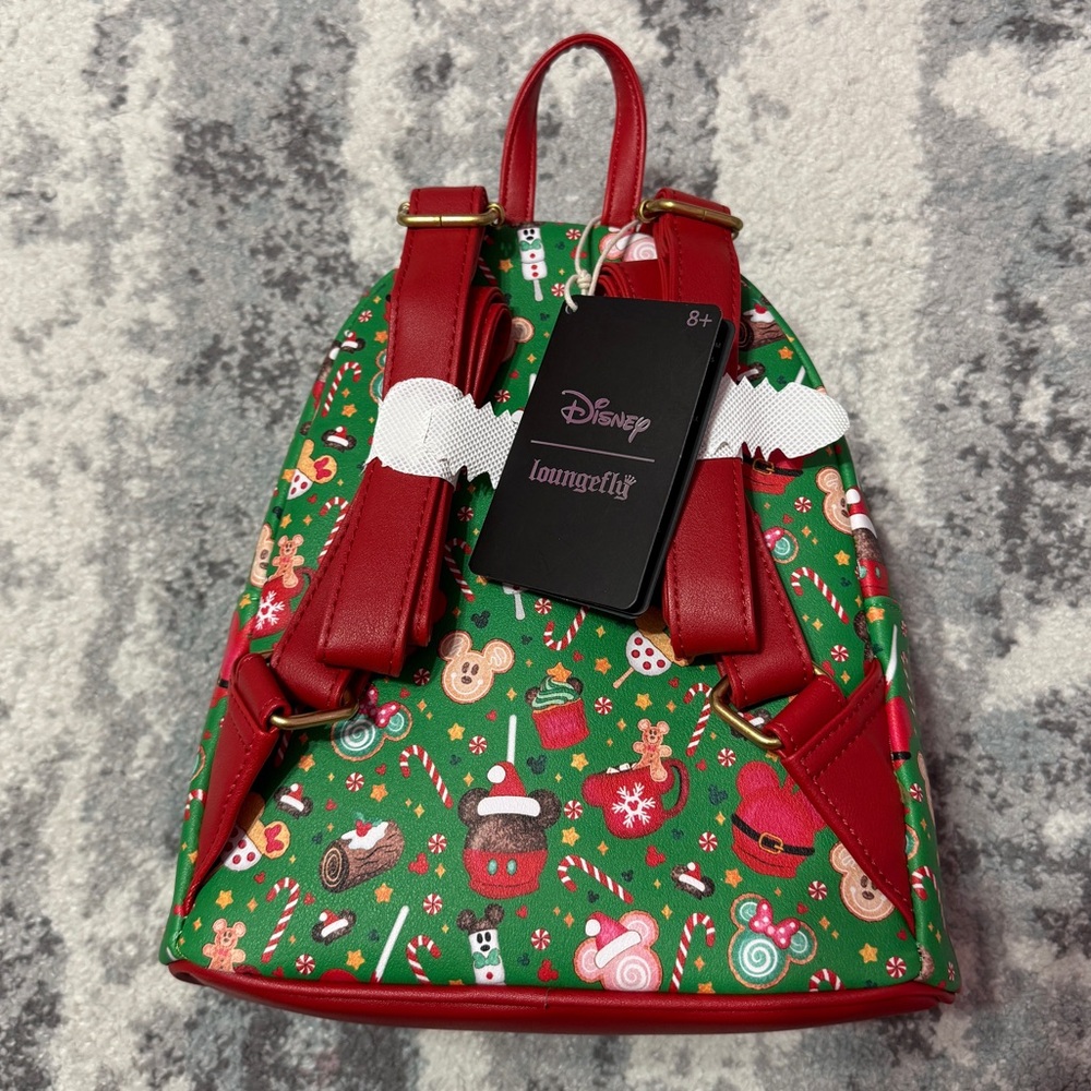 Disney Green Backpack with Christmas Mickey Prints - Picture 2 of 8